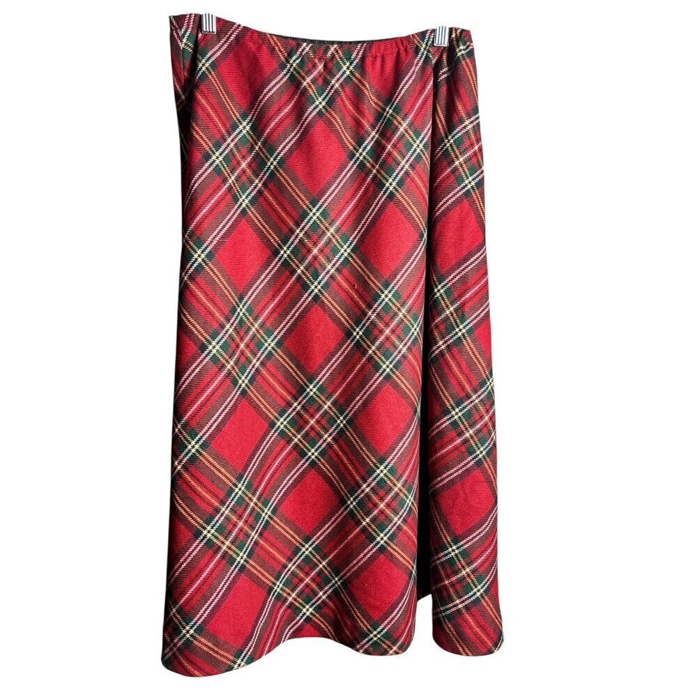 Appleseed's Women's Red Plaid Long Skirt - Picture 3 of 8